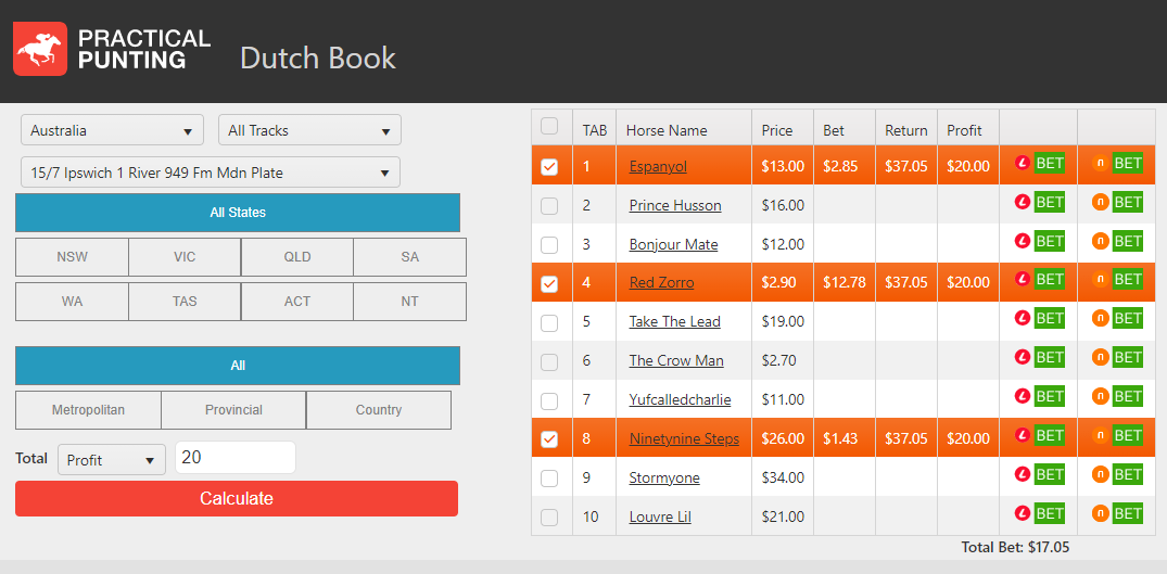 Betting Calculator